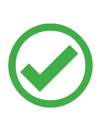 Circle containing a tick